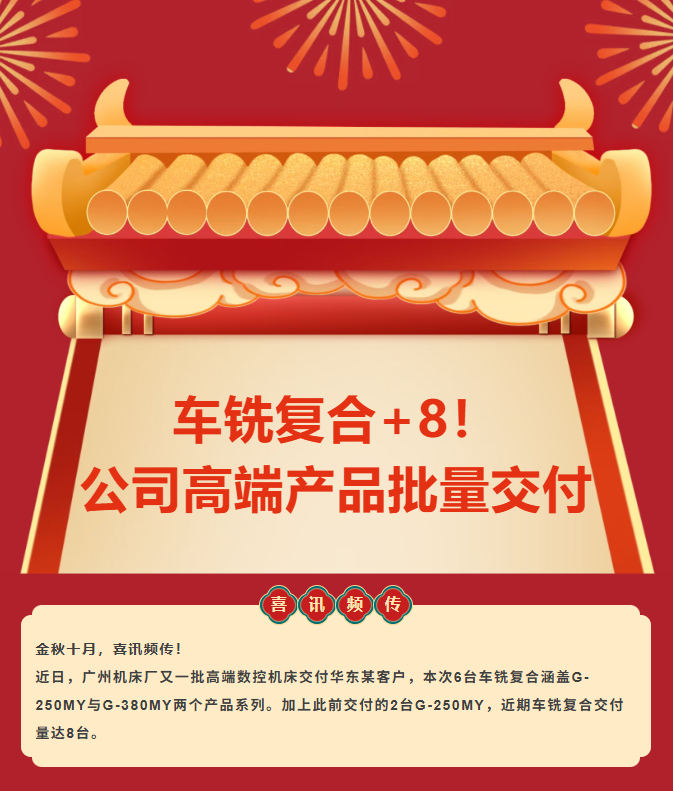 車銑復合+8！公司高端產(chǎn)品批量交付！(圖1)